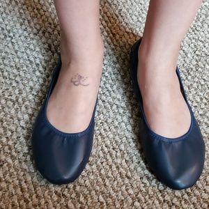 Women's Ballet Flats Blue Slip On Shoes Sz 8
